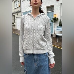 Brandy Melville Ayla cable knit hoodie